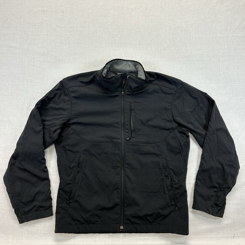 Nike ACG Golf Jacket Men's Medium Black Full Zip Softshell Fleece Lined Pockets